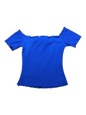 Emery Rose Royal Blue Off the Shoulder Top Small